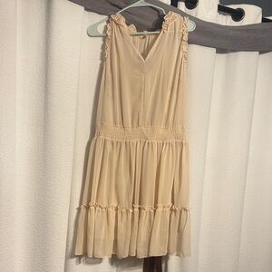Maurices Cream Ruffled Mini Dress
